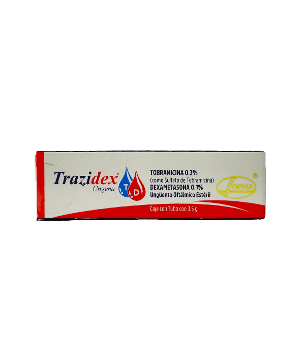 TRAZIDEX UNGENA UNGUENTO OFTALMICO 0.3% CAJA X 3.5 GR